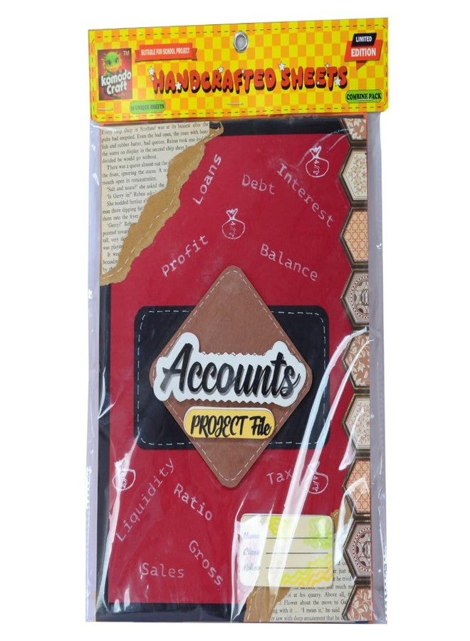 KOMODO CRAFT KOMODO Handcrafted Project Sheets/Accounts / A4 Size Sheets / 180 GSM/Pack For 20 Sheets/Ideal For School Project, Stationery/Students - Image 1